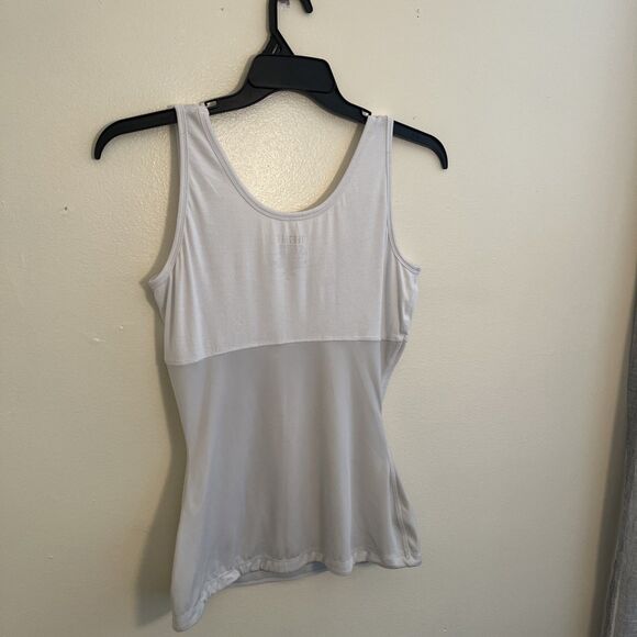 TEEZ HER Scoopneck Tummy Control Shapewear Slimming Tank Top, White- L - Picture 6 of 7